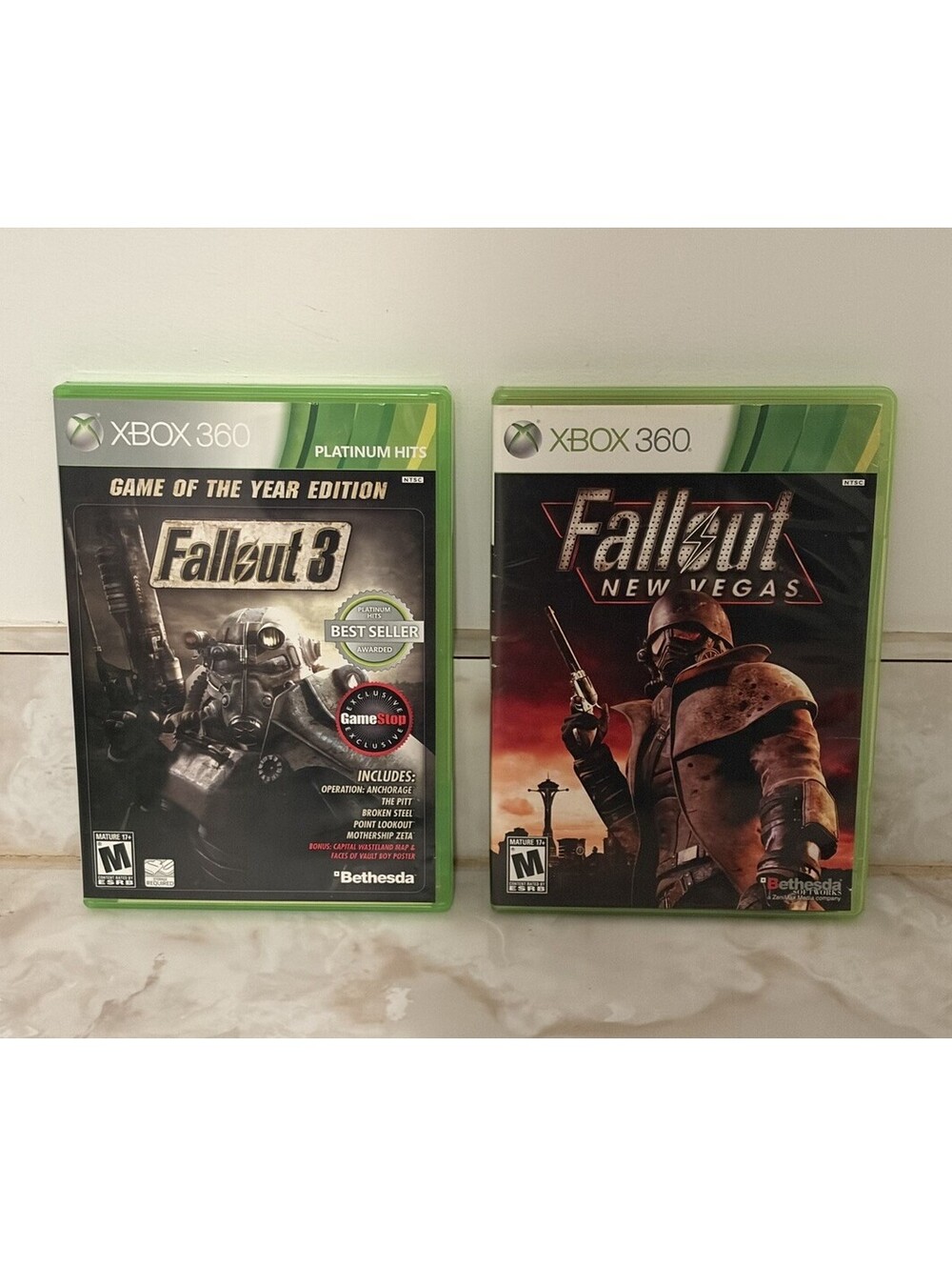 Fallout 3 Game Of The Year Edition & Fallout New Vegas Xbox 360 Complete TESTED